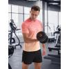 imageAPTRO Mens Athletic TShirts Quick Dry Running Workout Shirts Short Sleeve Activewear Crew Neck Gym Tee TopsOrangepink