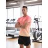 imageAPTRO Mens Athletic TShirts Quick Dry Running Workout Shirts Short Sleeve Activewear Crew Neck Gym Tee TopsOrangepink