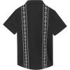 imageAPTRO Mens Cuban Guayabera Shirts Short Sleeve Casual Button Down Summer Shirt Beach Vacation TopsBlack