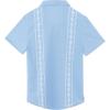 imageAPTRO Mens Cuban Guayabera Shirts Short Sleeve Casual Button Down Summer Shirt Beach Vacation TopsBlue