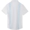 imageAPTRO Mens Cuban Guayabera Shirts Short Sleeve Casual Button Down Summer Shirt Beach Vacation TopsWhite