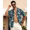imageAPTRO Mens Hawaiian Shirt Short Sleeve Tropical Vacation Button Down Beach Floral Palm Shirts034 Navy Monstera