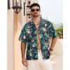 imageAPTRO Mens Hawaiian Shirt Short Sleeve Tropical Vacation Button Down Beach Floral Palm Shirts034 Navy Monstera