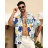 imageAPTRO Mens Hawaiian Shirt Short Sleeve Tropical Vacation Button Down Beach Floral Palm ShirtsBlue Floral
