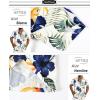 imageAPTRO Mens Hawaiian Shirt Short Sleeve Tropical Vacation Button Down Beach Floral Palm ShirtsBlue Floral
