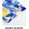 imageAPTRO Mens Hawaiian Shirt Short Sleeve Tropical Vacation Button Down Beach Floral Palm ShirtsBlueink Painting