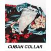 imageAPTRO Mens Hawaiian Shirt Short Sleeve Tropical Vacation Button Down Beach Floral Palm ShirtsFloralblack