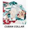 imageAPTRO Mens Hawaiian Shirt Short Sleeve Tropical Vacation Button Down Beach Floral Palm ShirtsFloralwhite