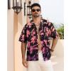 imageAPTRO Mens Hawaiian Shirt Short Sleeve Tropical Vacation Button Down Beach Floral Palm ShirtsGradientleaf