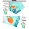 imageAPTRO Mens Hawaiian Shirt Short Sleeve Tropical Vacation Button Down Beach Floral Palm ShirtsHibiscus Green
