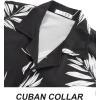 imageAPTRO Mens Hawaiian Shirt Short Sleeve Tropical Vacation Button Down Beach Floral Palm ShirtsHw024monstera Black