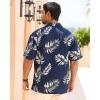 imageAPTRO Mens Hawaiian Shirt Short Sleeve Tropical Vacation Button Down Beach Floral Palm ShirtsHw024monstera Navy
