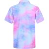 imageAPTRO Mens Hawaiian Shirt Short Sleeve Tropical Vacation Button Down Beach Floral Palm ShirtsI4 Tie Dye Pink