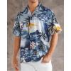imageAPTRO Mens Hawaiian Shirt Short Sleeve Tropical Vacation Button Down Beach Floral Palm ShirtsI5 Palm066