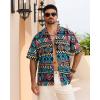 imageAPTRO Mens Hawaiian Shirt Short Sleeve Tropical Vacation Button Down Beach Floral Palm ShirtsK01 Black Floral