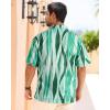 imageAPTRO Mens Hawaiian Shirt Short Sleeve Tropical Vacation Button Down Beach Floral Palm ShirtsK02 Green Stripe