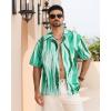 imageAPTRO Mens Hawaiian Shirt Short Sleeve Tropical Vacation Button Down Beach Floral Palm ShirtsK02 Green Stripe