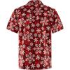 imageAPTRO Mens Hawaiian Shirt Short Sleeve Tropical Vacation Button Down Beach Floral Palm ShirtsM02 Redsnow