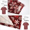 imageAPTRO Mens Hawaiian Shirt Short Sleeve Tropical Vacation Button Down Beach Floral Palm ShirtsM02 Redsnow
