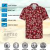 imageAPTRO Mens Hawaiian Shirt Short Sleeve Tropical Vacation Button Down Beach Floral Palm ShirtsM02 Redsnow