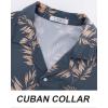 imageAPTRO Mens Hawaiian Shirt Short Sleeve Tropical Vacation Button Down Beach Floral Palm ShirtsMonstera Grey