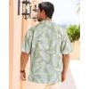 imageAPTRO Mens Hawaiian Shirt Short Sleeve Tropical Vacation Button Down Beach Floral Palm ShirtsMonsteral Green