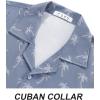 imageAPTRO Mens Hawaiian Shirt Short Sleeve Tropical Vacation Button Down Beach Floral Palm ShirtsN26 Palm Grey