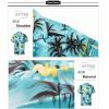 imageAPTRO Mens Hawaiian Shirt Short Sleeve Tropical Vacation Button Down Beach Floral Palm ShirtsPalm Cream Green