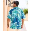 imageAPTRO Mens Hawaiian Shirt Short Sleeve Tropical Vacation Button Down Beach Floral Palm ShirtsPalm Green