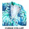 imageAPTRO Mens Hawaiian Shirt Short Sleeve Tropical Vacation Button Down Beach Floral Palm ShirtsPalm Green