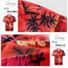imageAPTRO Mens Hawaiian Shirt Short Sleeve Tropical Vacation Button Down Beach Floral Palm ShirtsPalm Red