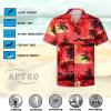 imageAPTRO Mens Hawaiian Shirt Short Sleeve Tropical Vacation Button Down Beach Floral Palm ShirtsPalm Red