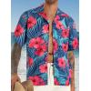 imageAPTRO Mens Hawaiian Shirt Short Sleeve Tropical Vacation Button Down Beach Floral Palm ShirtsRed Flower
