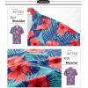 imageAPTRO Mens Hawaiian Shirt Short Sleeve Tropical Vacation Button Down Beach Floral Palm ShirtsRed Flower