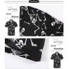 imageAPTRO Mens Hawaiian Shirt Short Sleeve Tropical Vacation Button Down Beach Floral Palm ShirtsSkeleton