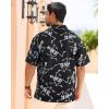 imageAPTRO Mens Hawaiian Shirt Short Sleeve Tropical Vacation Button Down Beach Floral Palm ShirtsSkeleton