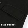 imageAPTRO Mens Luxury Full Length Trench Coat Long Wool Overcoat Winter WindbreakerBlack Full Length S18