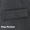 imageAPTRO Mens Luxury Full Length Trench Coat Long Wool Overcoat Winter WindbreakerDark Grey Full Length S18