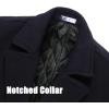 imageAPTRO Mens Luxury Full Length Trench Coat Long Wool Overcoat Winter WindbreakerNavy Full Length S18