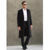 imageAPTRO Mens Luxury Full Length Trench Coat Long Wool Overcoat Winter WindbreakerS17black Full Length