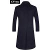 imageAPTRO Mens Luxury Full Length Trench Coat Long Wool Overcoat Winter WindbreakerS17navy Full Length