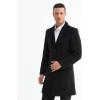imageAPTRO Mens Luxury Full Length Trench Coat Long Wool Overcoat Winter WindbreakerW01 Blackknee Length