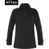 imageAPTRO Mens Pea Coat Wool Jacket Windbreaker Single Breasted Winter Coat11black