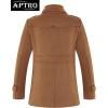 imageAPTRO Mens Pea Coat Wool Jacket Windbreaker Single Breasted Winter Coat11camel