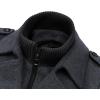 imageAPTRO Mens Pea Coat Wool Jacket Windbreaker Single Breasted Winter Coat11elegant Grey