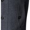 imageAPTRO Mens Pea Coat Wool Jacket Windbreaker Single Breasted Winter Coat11elegant Grey