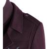imageAPTRO Mens Pea Coat Wool Jacket Windbreaker Single Breasted Winter Coat11wine