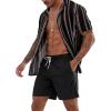 imageAPTRO Mens Swim Trunks with Compression Liner 5 Inch Bathing Suit Beach SwimsuitsG5black