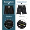 imageAPTRO Mens Swim Trunks with Compression Liner 5 Inch Bathing Suit Beach SwimsuitsG5black