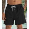 imageAPTRO Mens Swim Trunks with Compression Liner 5 Inch Bathing Suit Beach SwimsuitsG5black